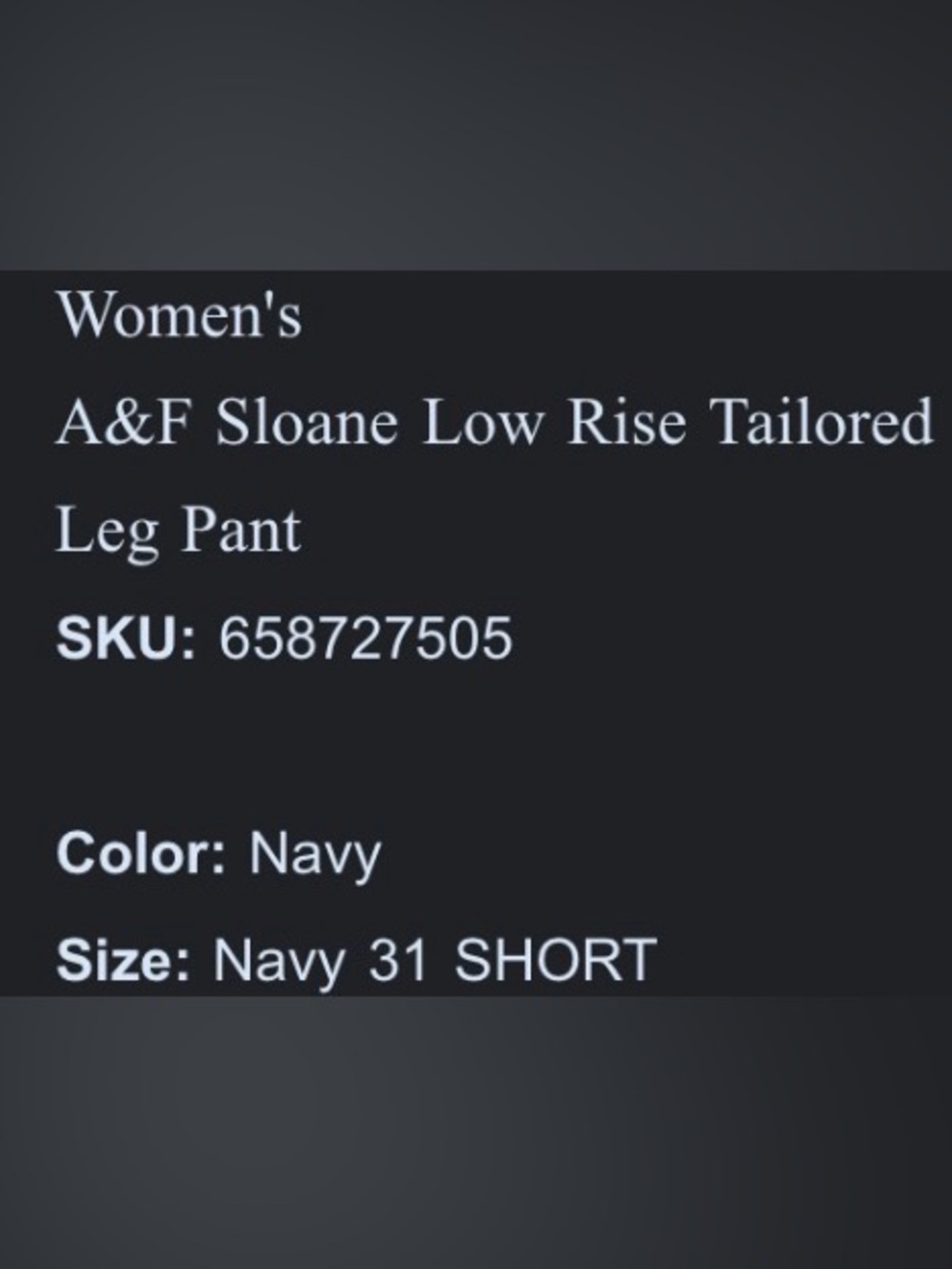 Abercrombie & Fitch NAVY Tailored Wide-Leg Pants - Picture 4 of 4